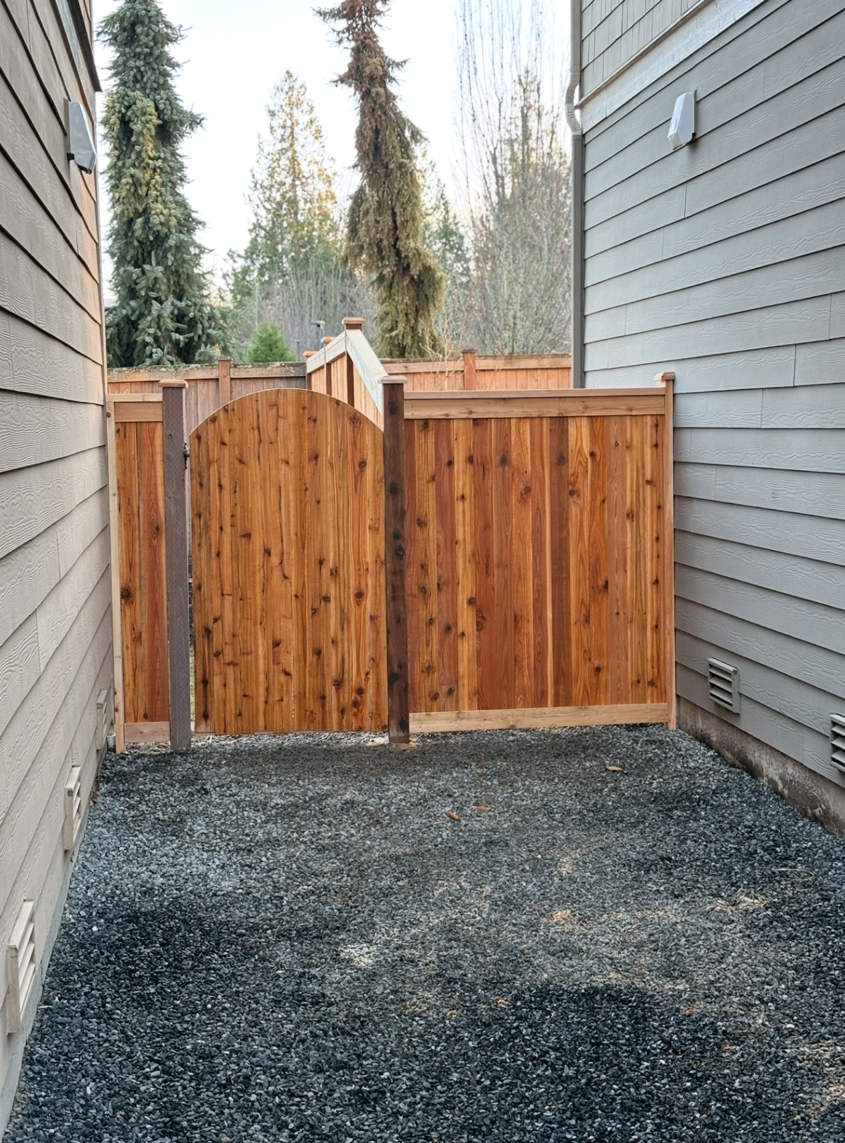 Custom Arched Cedar Gate
