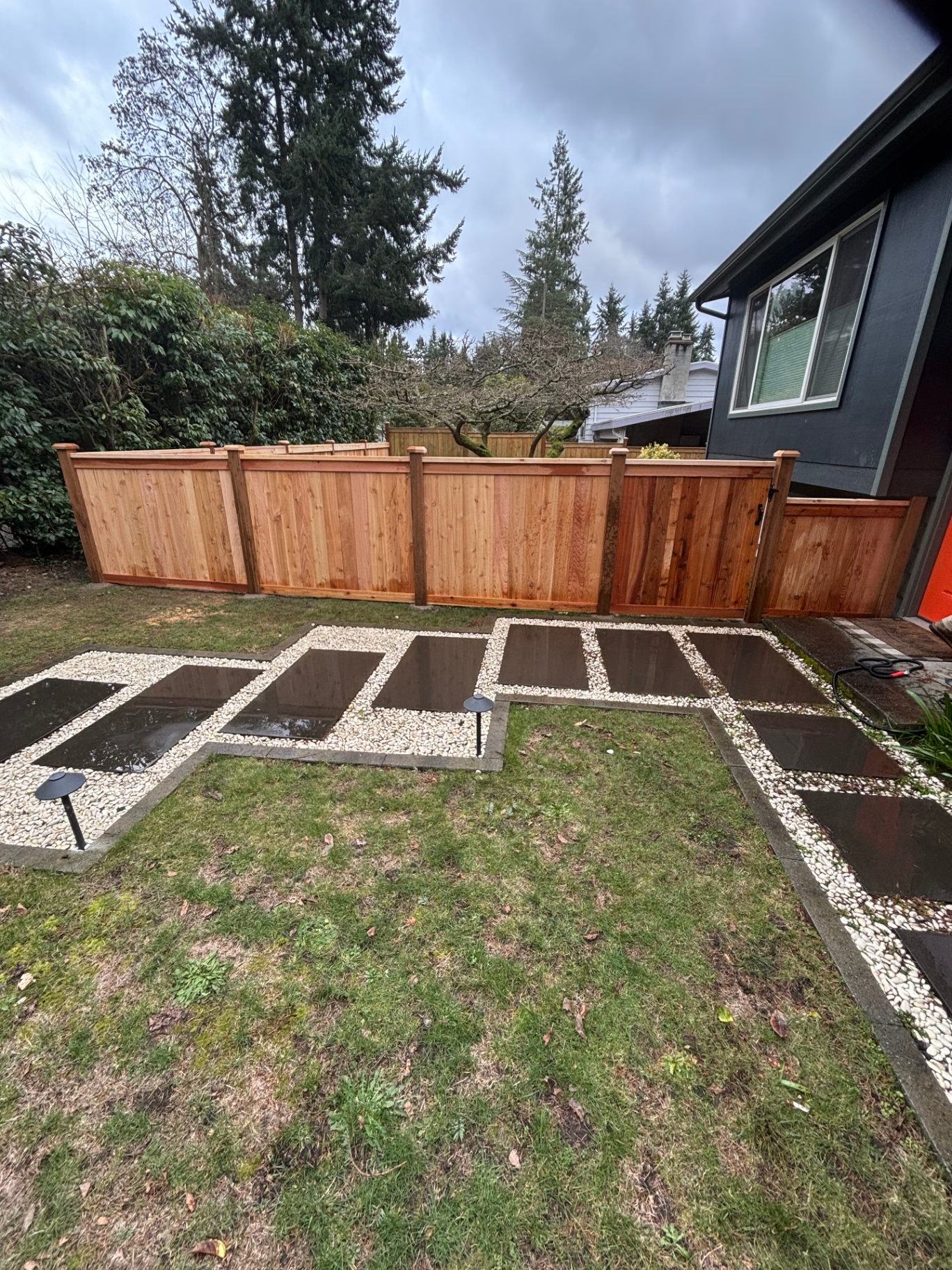 Cedar Fence & Patio Pavers